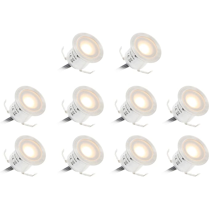 10PCS Kleine verzonken ondergrondse IP67 waterdichte spotlight buitentuindecoraties US Plug