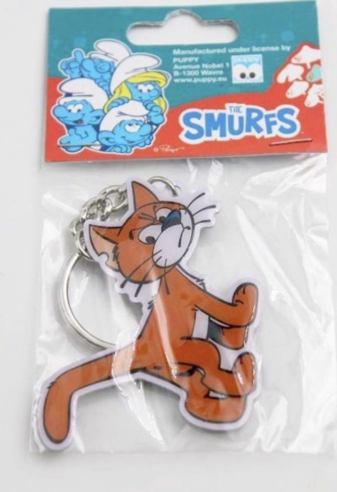 De smurfen - Azrael de kat - metalen sleutelhanger - 5cm