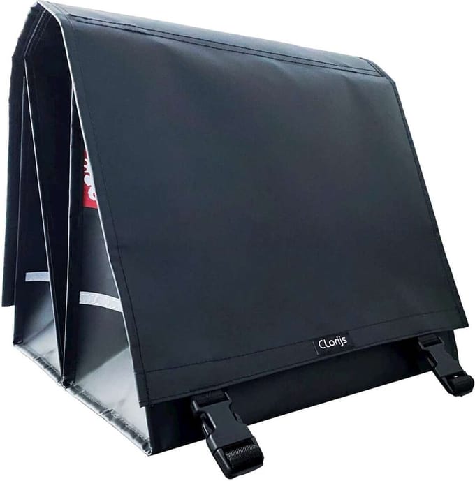 Clarijs fietstas dubbel XL PVC 46L met uitsparing zwart