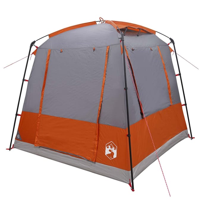 vidaXL - Partytent - 4-persoons - Grijs - en - Oranje