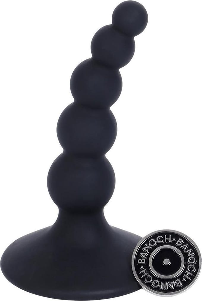 Banoch | Buttplug bulb rider - zwart Siliconen | Zuignap