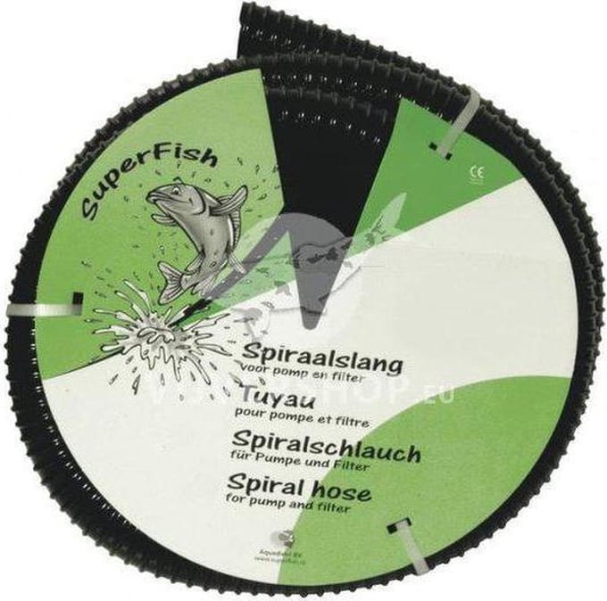 SuperFish Zwarte Spiraalslang - Dikwandig 32mm - 5M - Vijverpomp - Vijver - Vijverfilter