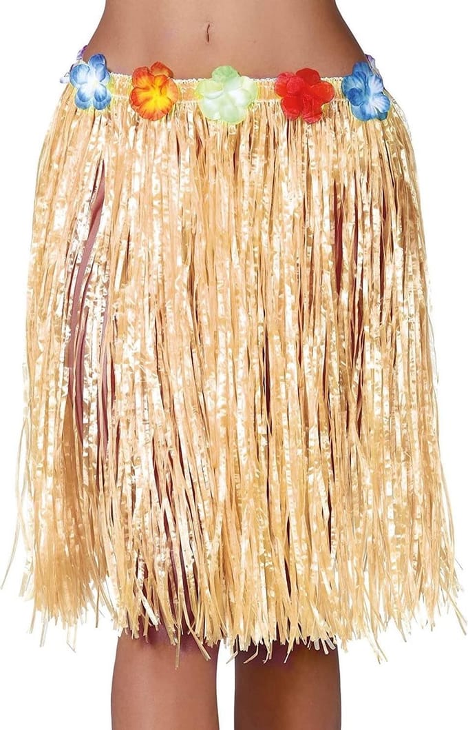 Fiestas Guirca Verkleedrok Hawaiian Dames 50 Cm Goud One-size
