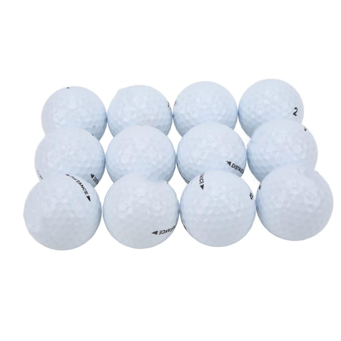 Doos met 12 stuks Dubbellaags Golfspelballen Golfswing Putting Oefenbal Lange Afstand white
