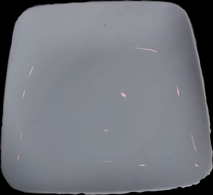 Intermezzo bord vierkant 24*24 cm met aan 1 kant één hogere rand