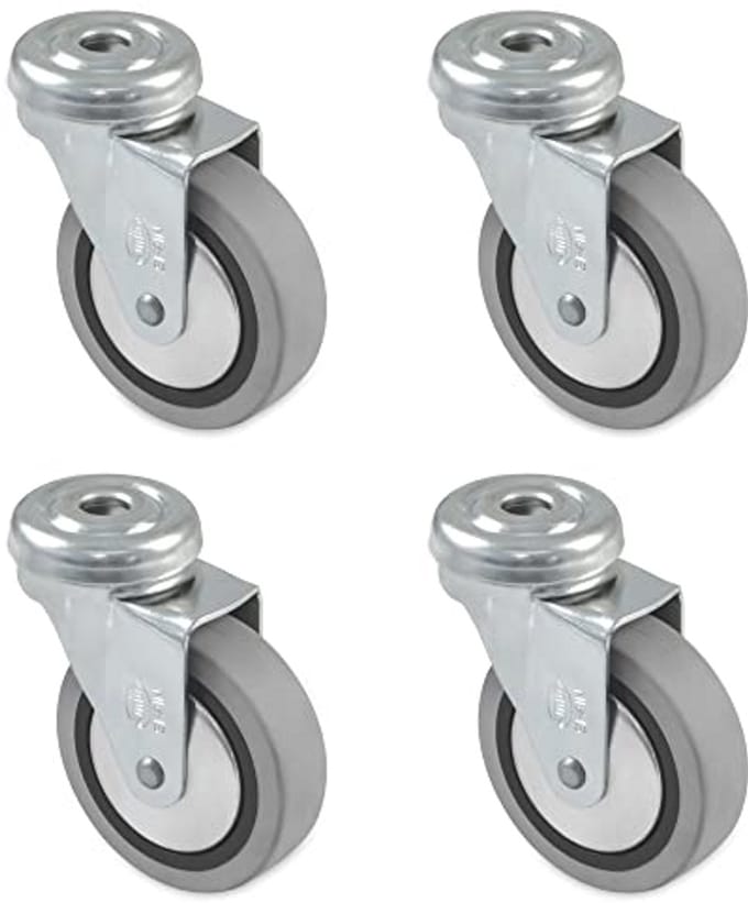 Meubelwielen 60 mm met Kogellagers en Maximale Belasting van 25 kg