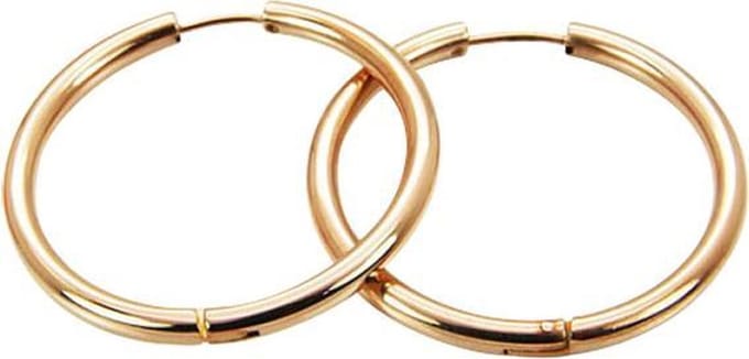 Amanto Oorbellen Dax Rosé - 316L Staal - Ø36mm - 3mm