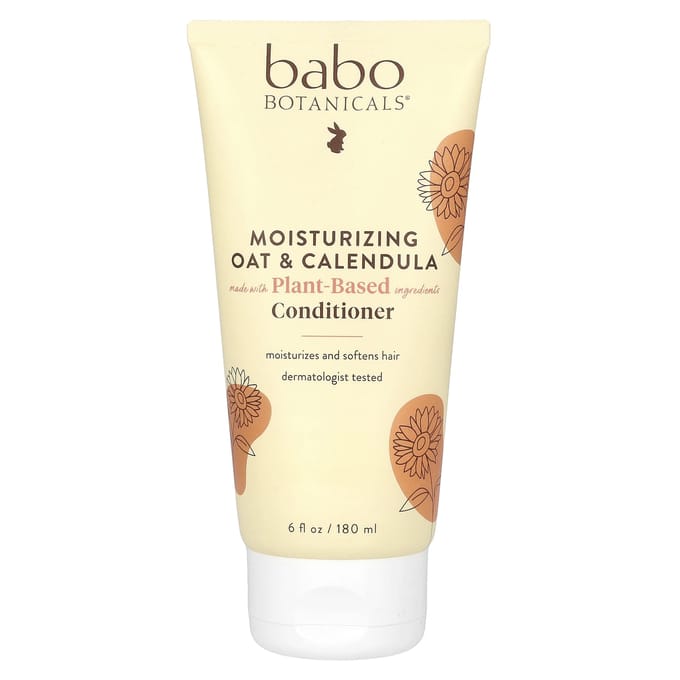Babo Botanicals, Après-shampooing Hydratant, Pour Tous les Cheveux, Avoine & Calendula, 6 fl oz (180ml) beige