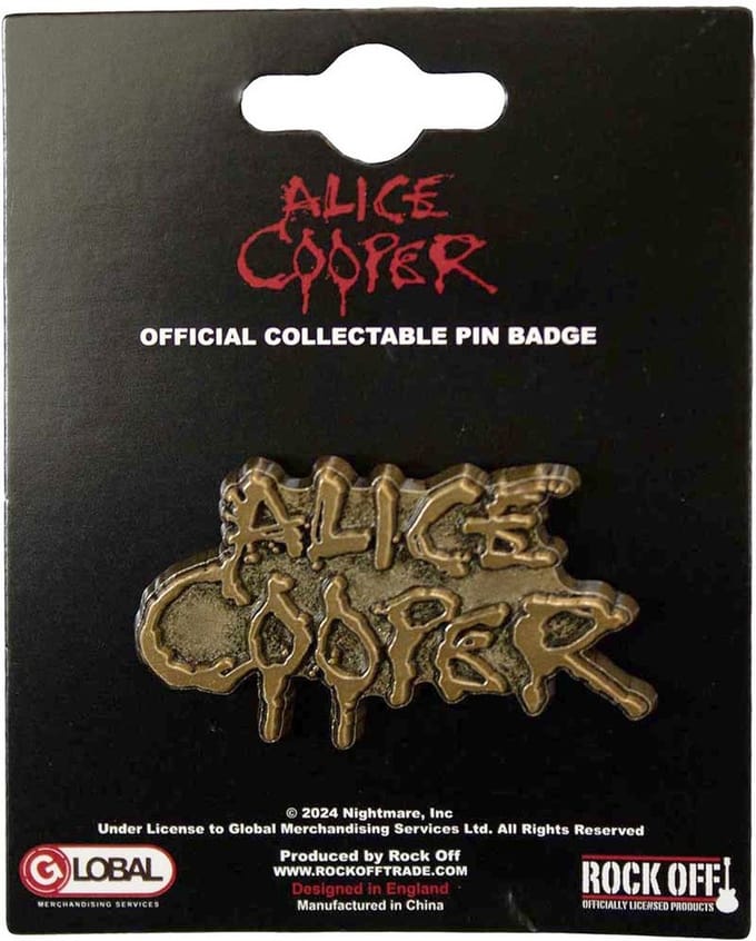 Alice Cooper - Dripping Logo Pin - Goudkleurig