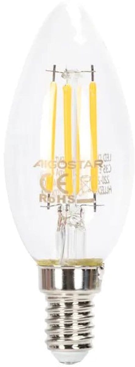 LED kaarslamp E14 dimbaar warmwit 2700K - 4W 400 lumen - helder glas