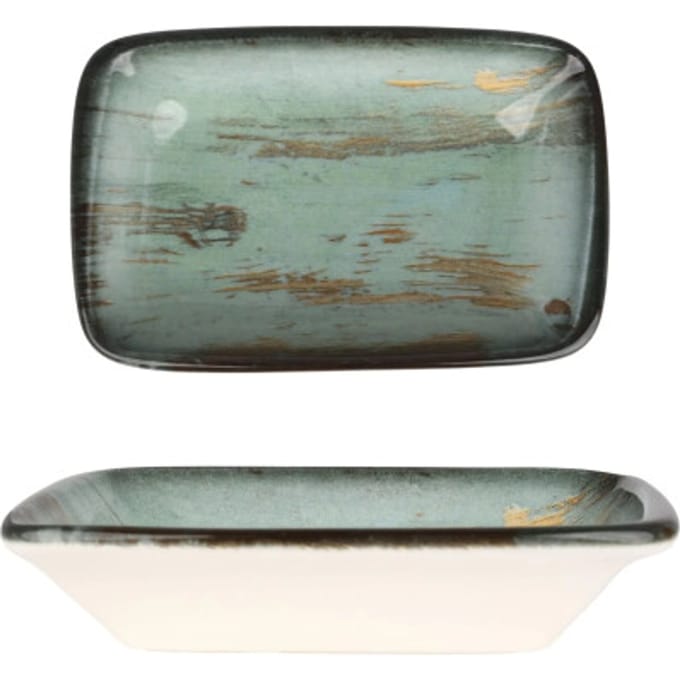 Bonna Serveerschaal - Madera - Porselein - 14x8 cm - set van 2