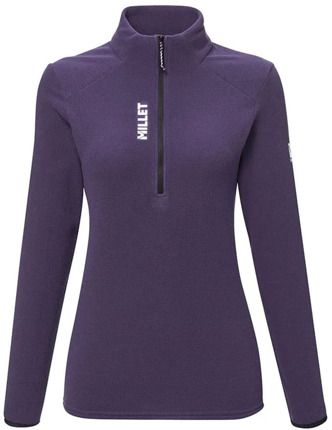 Millet Ubic Lightgrid Fleece Met Halve Rits Paars L Vrouw