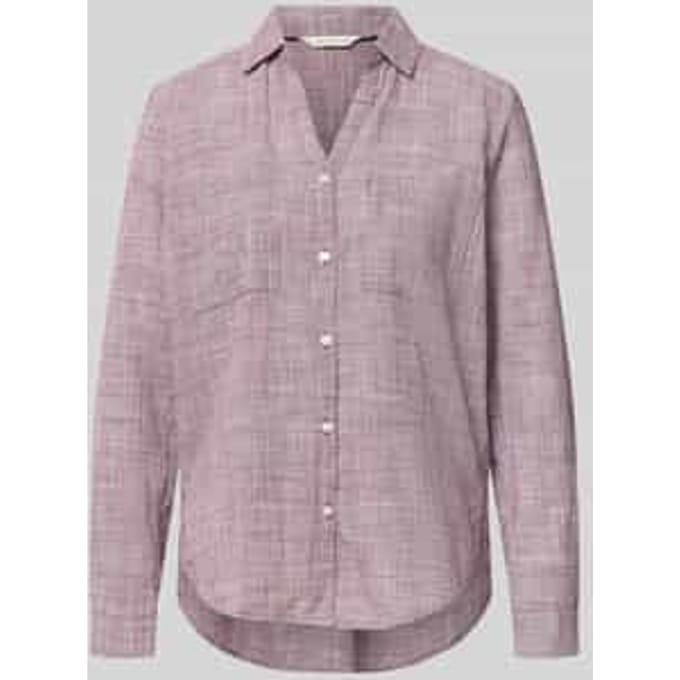 regular fit overhemdblouse van puur katoen