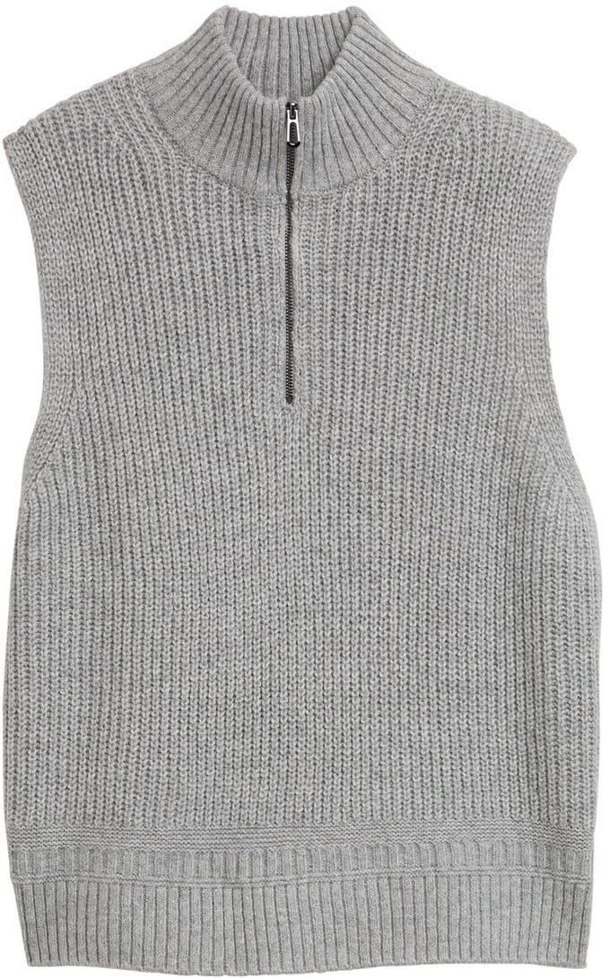 Tom Tailor - Troyer trui - Maat XXL - medium silver grey melange