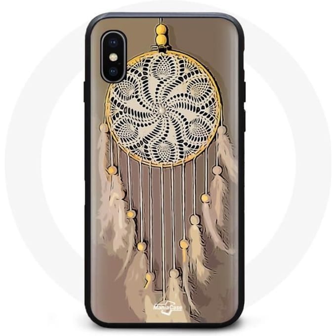 Coque Iphone XS max Attrape rêve en forme de couleur café