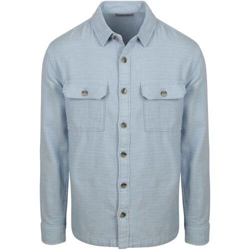 Suitable Overshirt Structure Lichtblauw - Maat XXL - Heren