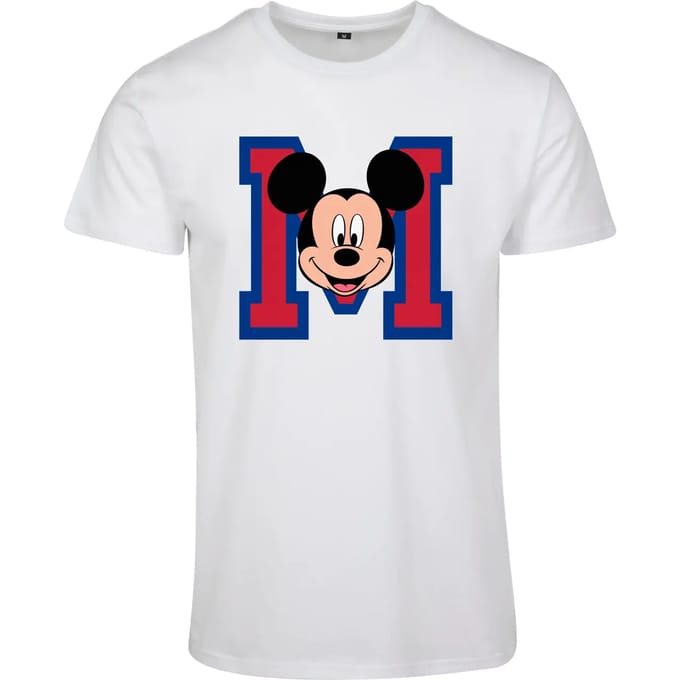 Merchcode Mickey Mouse - Mickey Mouse M Face white Heren T-shirt - Mickey mouse - L - Wit