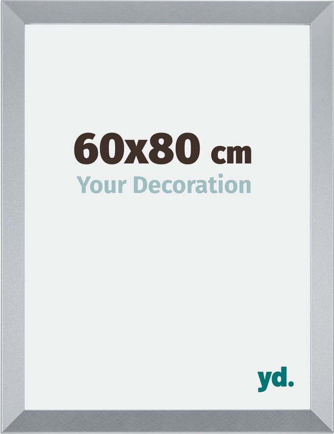 Your Decoration - Fotolijst 60x80 cm - MDF - Zilver Glans - Catania