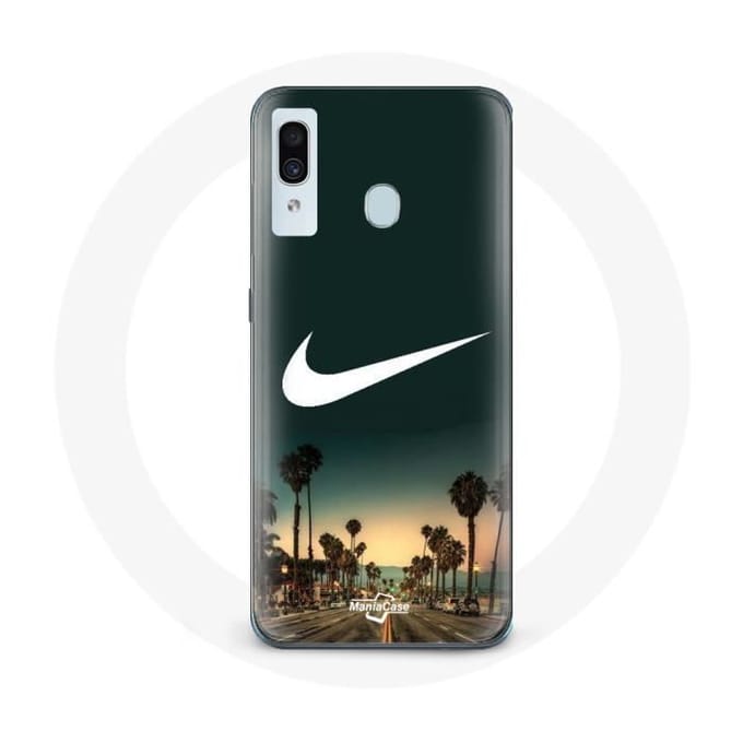 Coque - Nike - Samsung Galaxy A30 - Souple - Vert - Palmier Miami