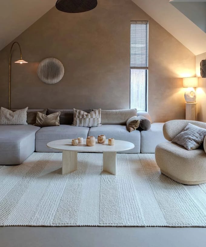 Wollen vloerkleed - Skift ivoor 200x300