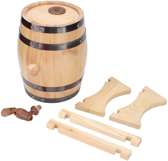 Allecto - Wijnvat - Mini hout - 1.5L - Natuurlijke materialen
