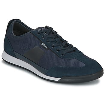 low-top-sneakers met leer model 'Nitan_Lowp_txmx'