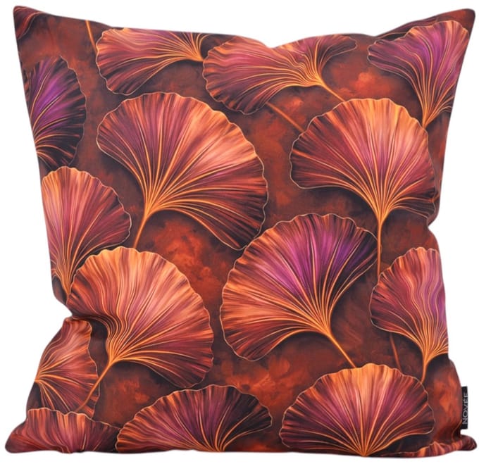 Ginkgo Burgundy Kussenhoes | 45 x 45 cm | Katoen/Polyester