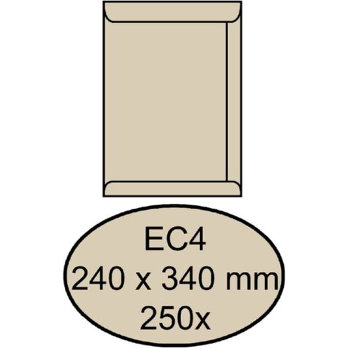 Envelop Quantore akte EC4 240x340mm cremekraft 250 stuks