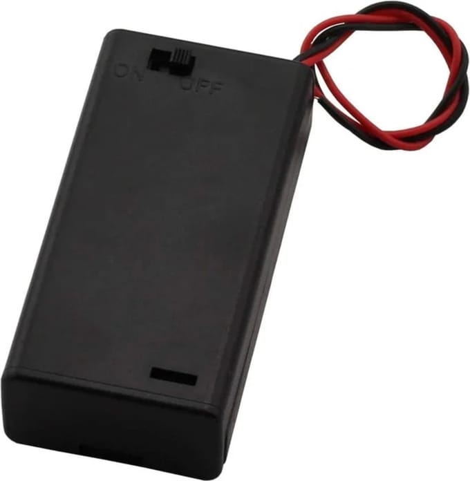 OTRONICÂ® 2x AAA batterijhouder met uit/aan schakelaar (3V)