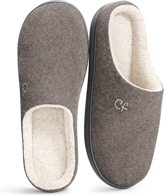 Pantoffels Heren - Sloffen - Maat 44/45 - Grijs - Anti-slip - Comfeet