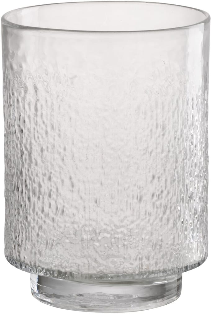 J-Line vaas Cilinder Reliëf - glas - transparant - small