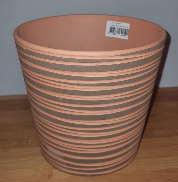 Mica Decorations 5 stuks Bloempot rond conical grijs D19 x H18cm