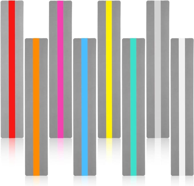 Leesstrips - Leeshulp - Concentratie Verbeteren - 8 Kleuren - 19 x 3.2 cm - Multicolor