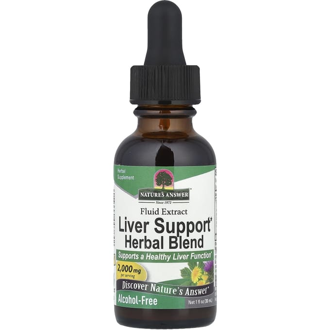Nature'S Answer, Leverondersteuning Kruidenmengsel, Vloeibaar Extract, Alcoholvrij, 2.000Mg, 30Ml (1 fl oz)
