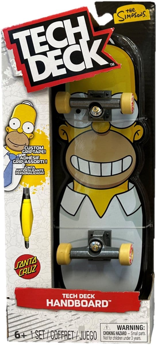 Tech Deck, The Simpsons Handboard, authentieke miniskateboards (alleen voor gebruik met de hand)