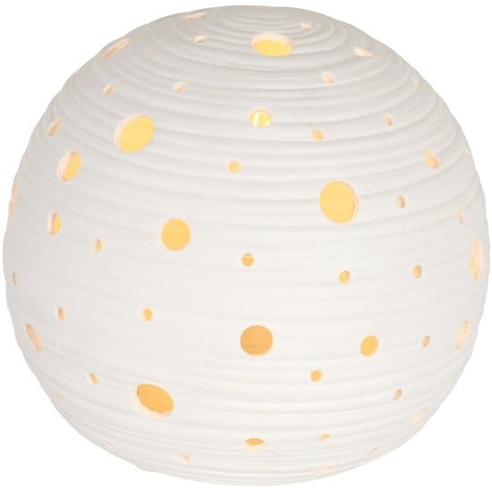 Tafellamp Jazz 3110W Witte keramiek met lichtgevende gaatjes - Anne Light - Decoratief voor binnengebruik