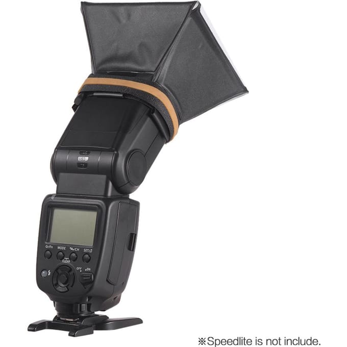 Draagbare Fotografie Flits Mini Softbox + Universele Doek Zachte Flits Bounce Diffuser Vervanging voor Canon Nikon Softbox black