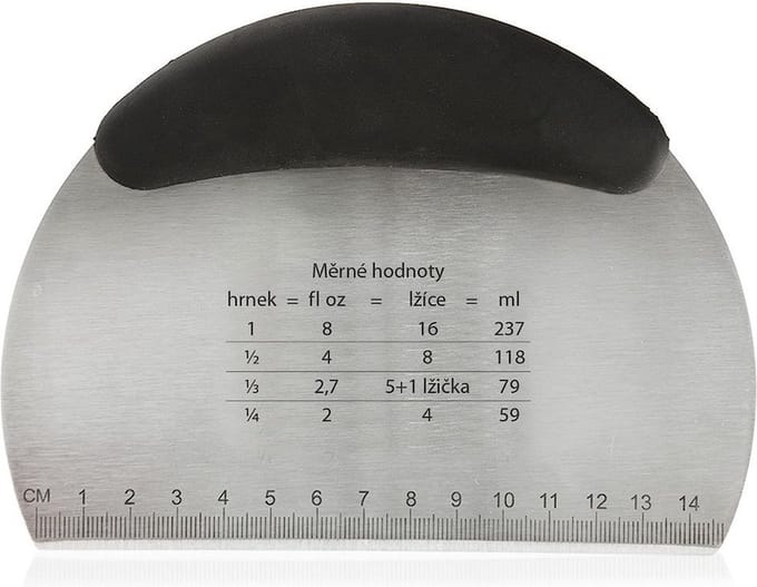 Deegschraper Edelstaal 16 cm - Deegsteker - Deegsnijder - Deegkrabber - Gladstrijker - Keukenschraper