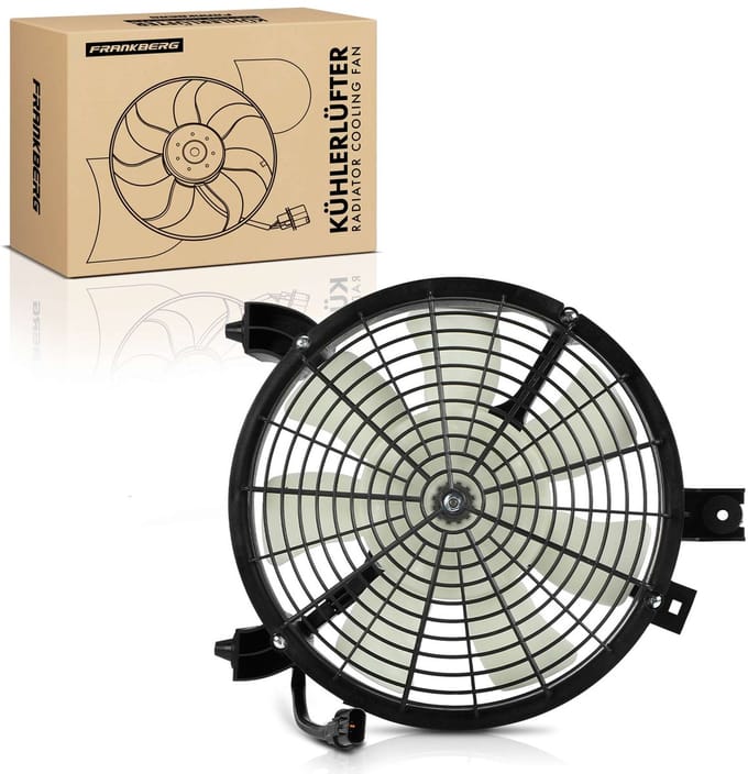 Frankberg 1x Motorradiateur Enkele ventilator