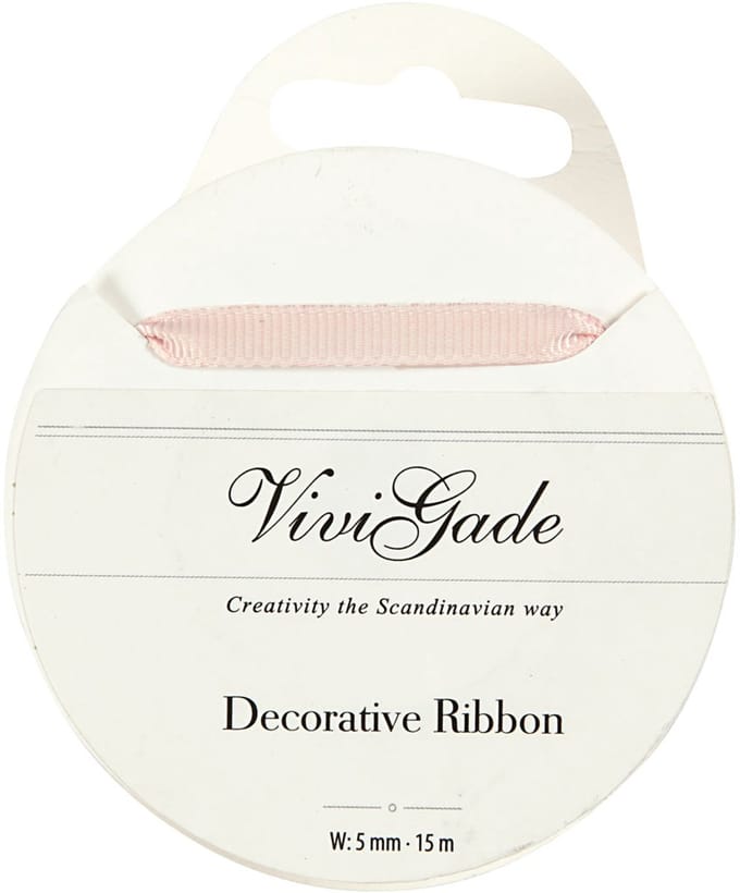 Decoratie lint, B: 6 mm, lichtrood, 15 m/ 1 rol
