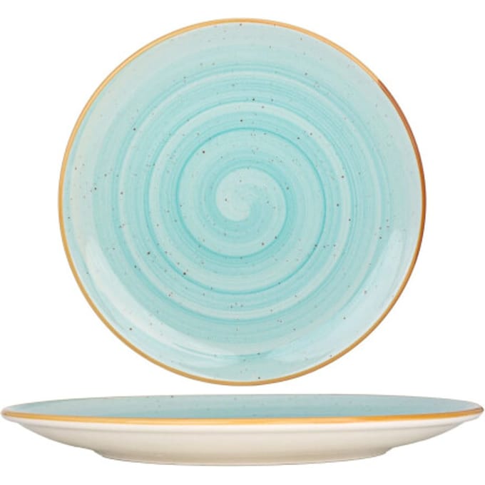Bonna Dinerbord - Aqua - Porselein - 30 cm - set van 6