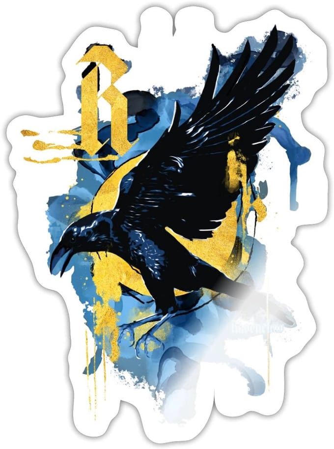 Harry Potter Ravenklauw Adelaar Sticker maat S (10 x 10 cm)