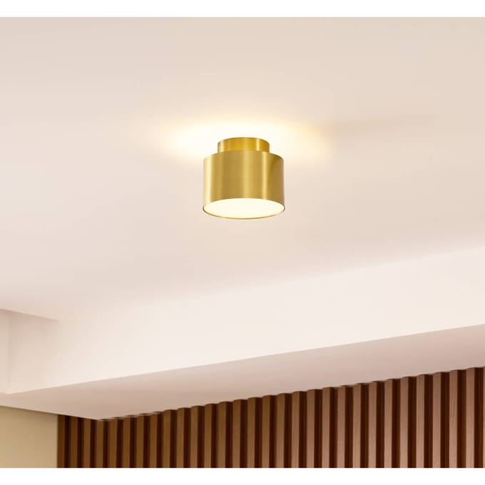 Lindby LED spot Nivoria, 11 x 9 cm, goudkleurig, metaal
