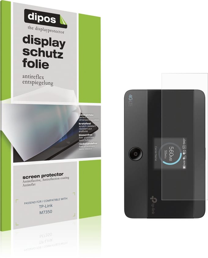 dipos – 2x Matte Beschermfolie geschikt voor TP-Link M7350 | Krasbestendige & antireflecterende Screenprotector Ultra-Thin