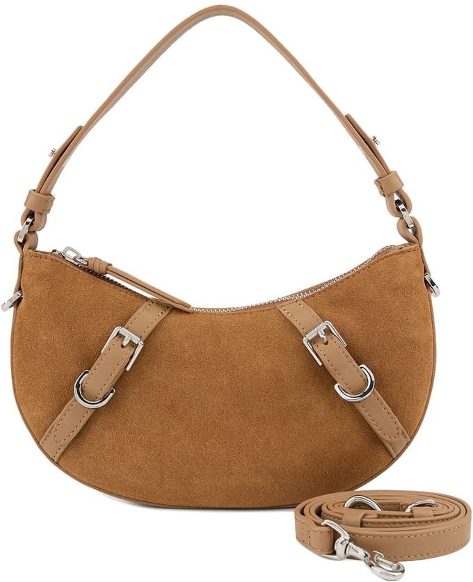 LES VISIONNAIRES Enya Schoudertas Leer 26 cm - Dames - golden brown - caramel