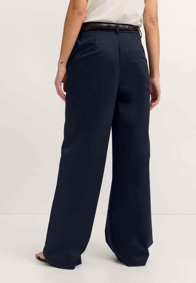 Bugatti Damen Chino met wijde pijpen van stretchkatoen