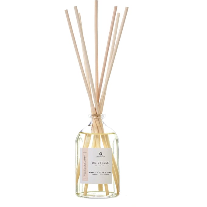 Aroma Home De-Stress Aromatherapy Reed Diffuser Amber &amp; Tonka Bean 100 ml