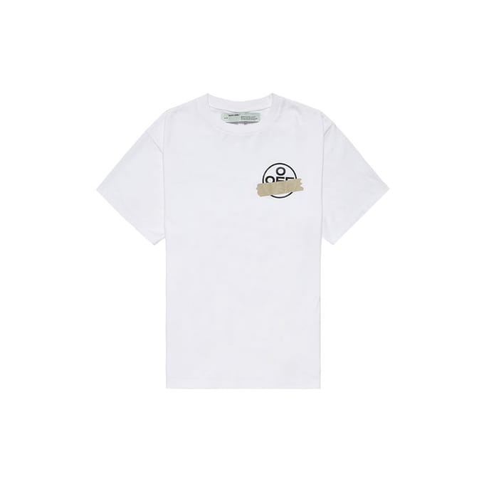 Off-White Tape Arrows Korte Mouw Overhemd Wit Heren Tops OMAA038R201850020148 S beige