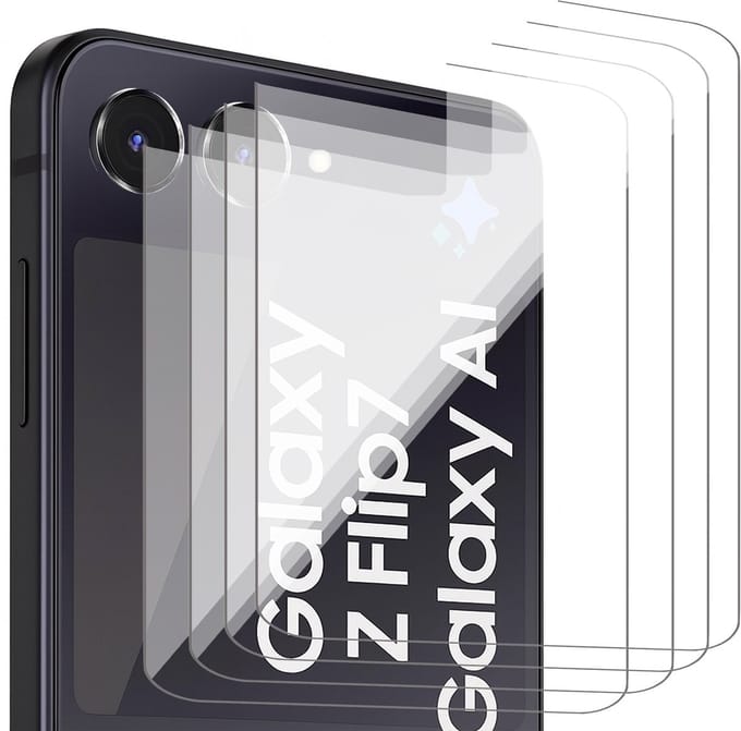 Screenprotector geschikt voor Samsung Galaxy Z Flip 7 - 4x Glas Screen Protector