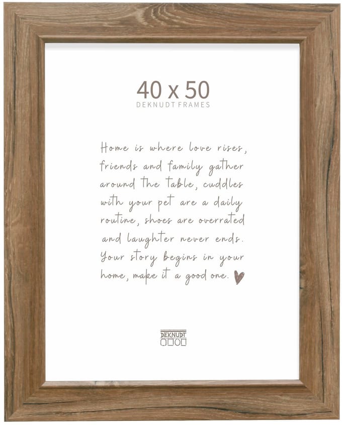 Deknudt Frames fotolijst S48SH4 - bruine houttint - breed - 40x50 cm